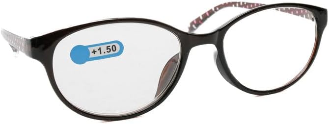 Daiso Wellington Pindot Reading Glasses - Plus 1.5 - Red/Black - Image 3